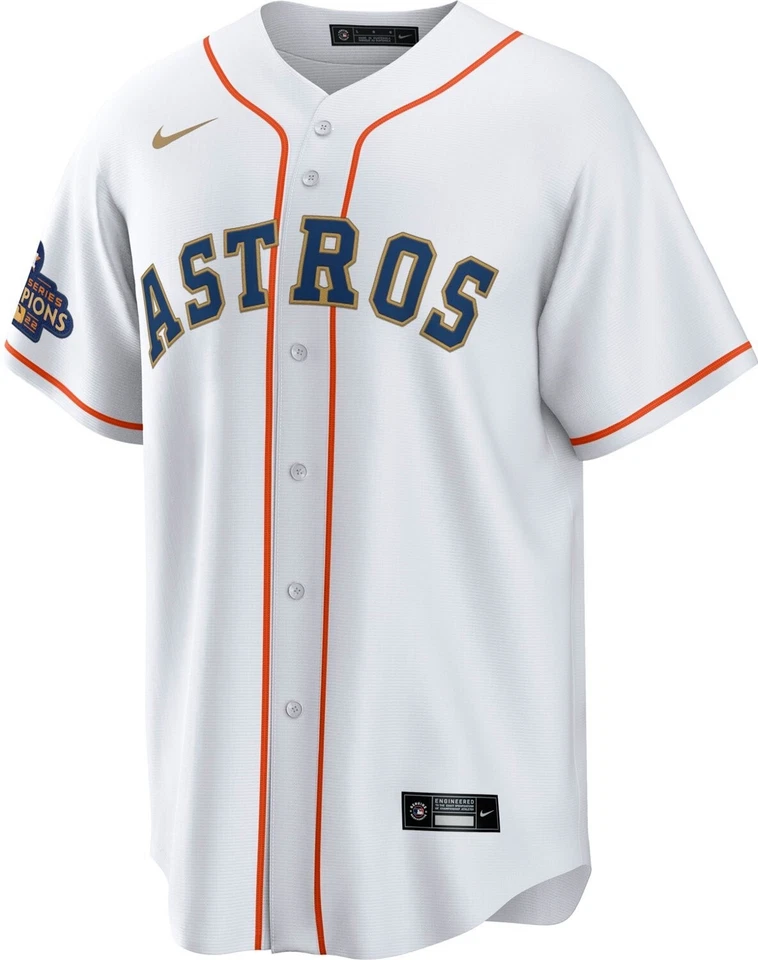 Official Houston Astros 2023 Ring Ceremony World Series GOLD Champions Jersey Sm - Image 1 of 1