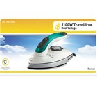 TRAVEL IRON ULTRA COMPACT FOLDING STEAM & DRY IRONING DUAL VOLTAGE WORLD 1100W
