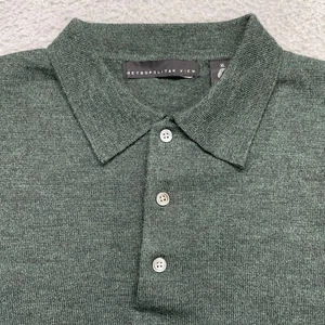 Metropolitan View Extra Fine Italian Merino Wool Pullover Sweater Men XL Green - Picture 1 of 12
