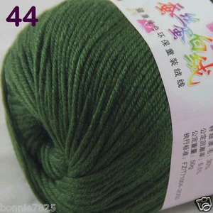Sale 1 Skein x50g Baby Cashmere Silk Wool Children hand knitting Crochet Yarn 44 - Picture 1 of 24