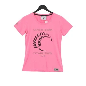 Canterbury Women's T-Shirt UK 10 Pink Cotton with Polyester Basic - Picture 1 of 6