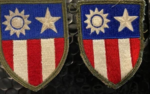 2x WW2 US Army CBI Patches —No Glow W/.Olive Drab Borders - Picture 1 of 6