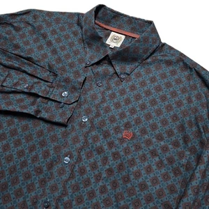 Rare Cinch Western Cowboy Long Sleeve Button Down Shirt Geometric Mens XL - Picture 1 of 15