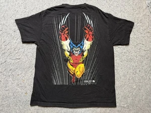 Camicia Marvel HUF uomo grande nera Wolverine grafica maglietta grande retro stampa fumetti - Foto 1 di 12