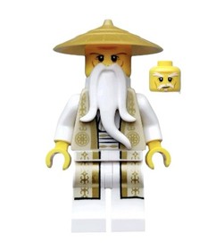 NEW LEGO&reg; Ninjago Wu Sensei Minifigure Gold Tan Robe njo0168 70751