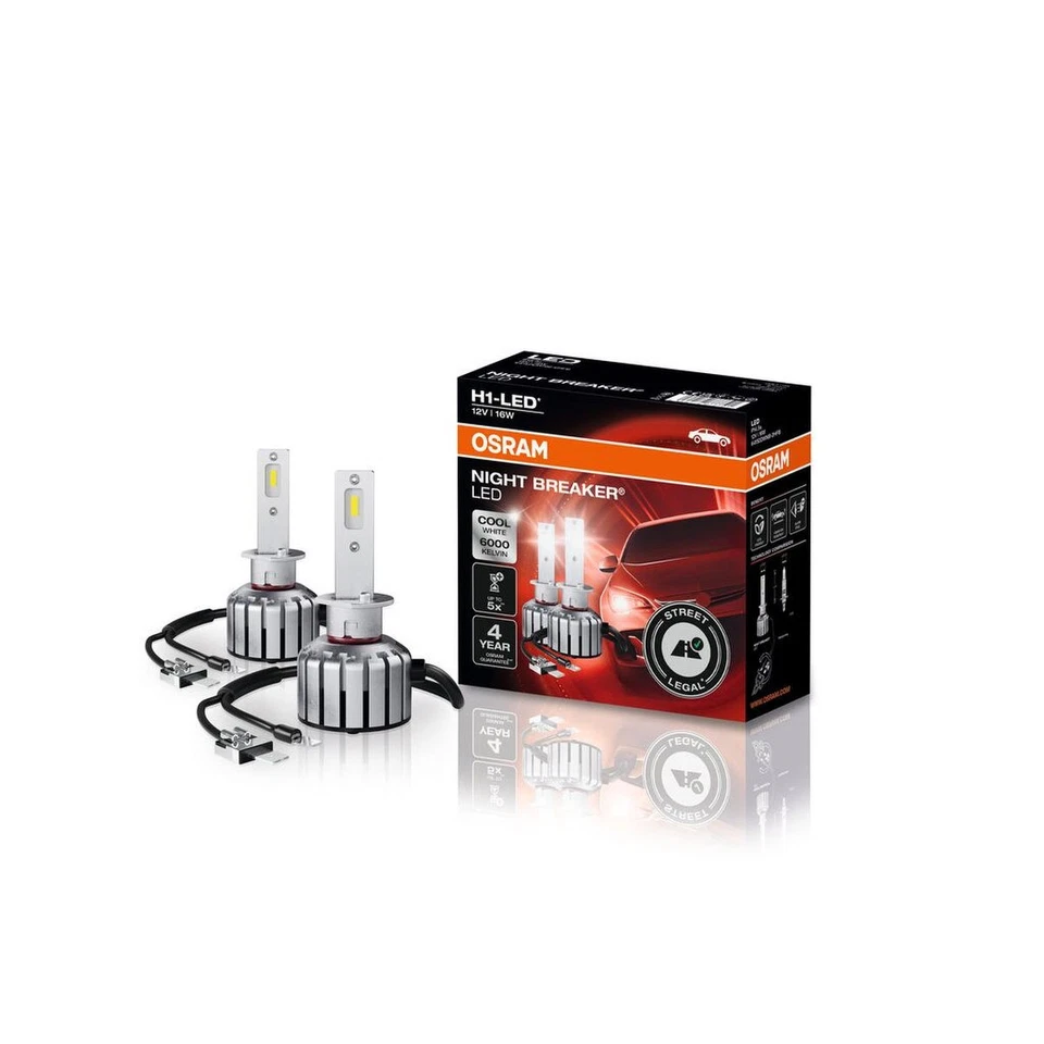 2 OSRAM NIGHT BREAKER H1-LED Lámparas De Reemplazo 1550lm 6000k - Imagen 1 de 3