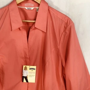 Riders by Lee NEW Blouse Women's 2X Instantly Slims You Hidden Buttons No Gap - Picture 1 of 15
