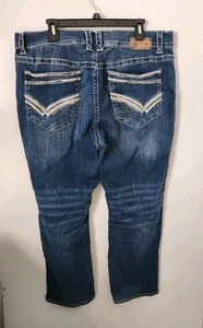 Buckle Black Jeans Fit No. 11 Straight Leg Sz 40X32 Blue Stretch Denim Dark Wash - Picture 1 of 7