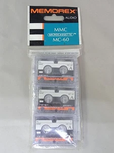 Memorex MV-60 MMC Microcassette Audio Tapes 3 Pack Sealed - Bild 1 von 2