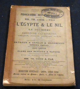Programme des Excursions organisées par MM. Th. Cook & Fils pour l’Egypte et ... - Picture 1 of 3