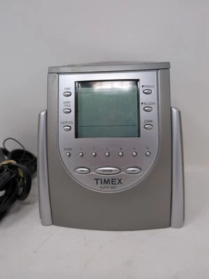 Timex T311T Auto-Set Dual Digital Tuning Alarm Clock With AM/FM Radio In Silver - Image 1 of 4