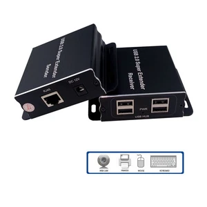 USB Extender über Cat5E/6 bis zu 196ft, USB2.0 über Cat6 Cat5E Extender mit 4... - Bild 1 von 7