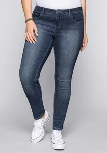 sheego Damen Jeans Hose Stretch Schmal dark blue Denim NEU - Bild 1 von 5
