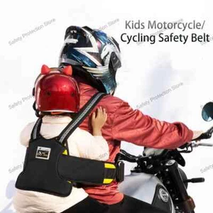 Kids Adjustable Motorcycle Safety Belt Child Reflective Front/Rear Seat Harness - Picture 1 of 19