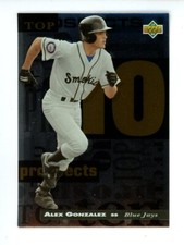 1994 Upper Deck Minors Top 10 Prospects  Alex Gonzalez #3 Knoxville Smokies
