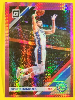 2019-20 Panini Donruss Optic Basketball - #55  Ben Simmons Hyper Pink Prizm - Image 1 of 2