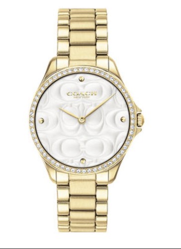 Nuovissimo Orologio Coach Sport Moderno Donna Oro Acciaio Inox 14503071