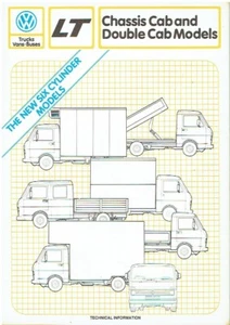 VW LT SERIES CHASSIS (& DOUBLE) CAB ORIG. 1983 FACTORY TECHNICAL DATA BROCHURE - Picture 1 of 1