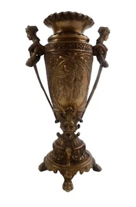 19º Francés LATÓN DORADO BRONCE?? Urna con mango neoclásico - Imagen 1 de 14