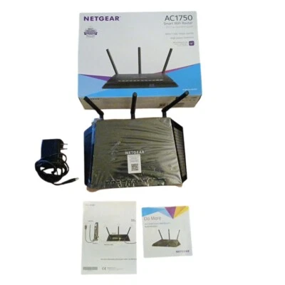 Netgear AC1750 R6400-100NAS 1300 Mbps 4-Port Gigabit Wireless AC Router 802.11ac - Image 1 of 4
