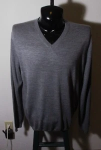 JOSEPH ABBOUD grauer dünner 100% Merinowolle Pullover Herren Gr. XXL - Bild 1 von 6