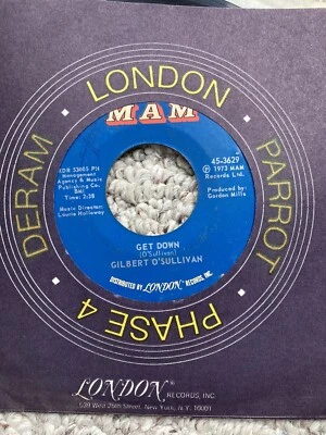 O'Sullivan, Gilbert - Get Down Mam 3629 Vinyl 45 rpm Record - Image 1 of 3