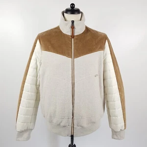 Luis Trenker Jacke Herren 50 Braun Beige Grau Wolle Cord Walkjacke Bomberjacke - Bild 1 von 10