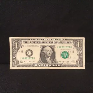 Birthday Bill Serial Number $1 One Dollar Bill Note 12091979 December 9th 1979 - Picture 1 of 9