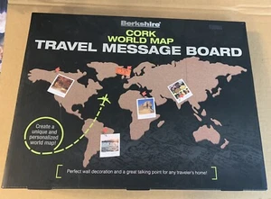 Berkshire - MAPA DEL MUNDO Mensaje de Viaje - TABLERO DE CORCHO - nuevo - ENVÍO GRATUITO - Imagen 1 de 2
