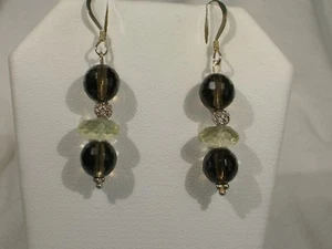 Smoky Quartz Dangle Earrings - Picture 1 of 1