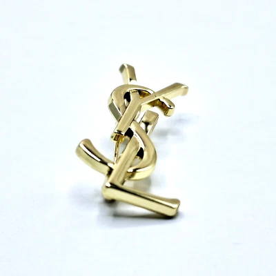 Vintage Gold Yves Saint Laurent YSL Brooch, Employee Lapel Pin Small - Image 1 of 4