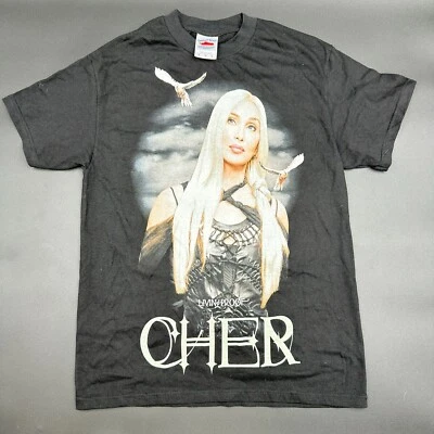 Vintage Women's Cher Shirt Living Proof Farewell Tour Black Cotton Concert - Image 1 of 3