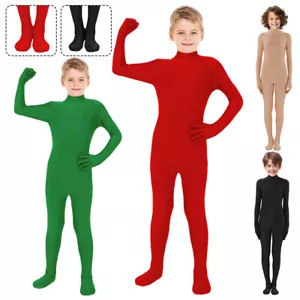 Unisex Kinder Party Kostüm unsichtbar Morph Anzug Ganzkörper Spandex Overall - Bild 1 von 28