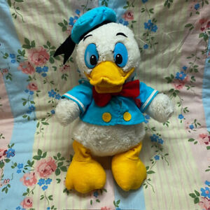 VINTAGE WALT DISNEY CHARACTERS DONALD DUCK MADE IN USA BLUE EYES APPROX 14"