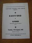 17/08/1976 Dartford V Ilford [Friendly] . No Obvious Faults.