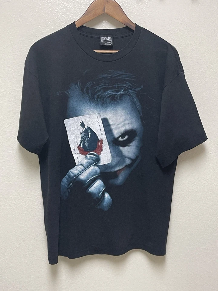Camiseta promocional de la película The Dark Knight 2008 vintage The Joker Heath Ledger Foto 1 de 4