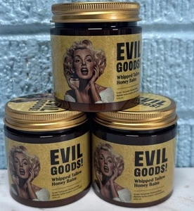 3 x Evil Goods Whipped Tallow Honey Balm For Face, Lips & Body 4.23oz - Picture 1 of 3