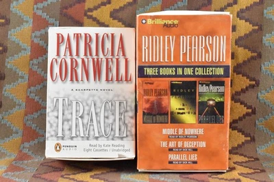 Books on Tape Cassette Lot Patricia Cornwell Trace Ridley Pearson Parallel Lies - Image 1 of 4