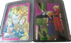 2 Card Set Dragon Ball Z Jumbo Carddass 15 1994 Foil - Picture 1 of 5