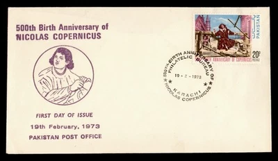 DR WHO 1973 PAKISTAN FDC COPERNICUS ANIV CACHET M53468 - Image 1 of 2