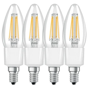 4 x LED Filament Smart+ Kerzen 4W = 40W E14 klar warm Dimmbar Bluetooth -UVP 71€ - Bild 1 von 5