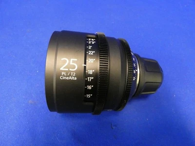 Sony SCL-P25T20/F 25mm Sony PL Mount Prime Lens Clean Glass PL/T2 CineAlta - Image 1 of 4