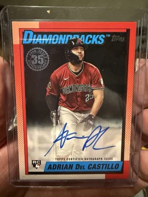 2025 Topps Update Adrian Del Castillo Rookie 1990 Auto Black /10 #90B2-ADC - Image 1 of 2