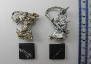 2 PORTADORES INCENSARIOS DE PLAGA SKAVEN Clanes de Metal Pestilens Ejército Warhammer Años 90 M3c - Imagen 1 de 2