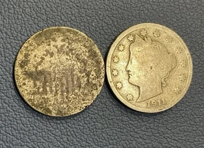 Shield Nickel & Liberty V Nickel – U.S Nickels - Image 1 of 2