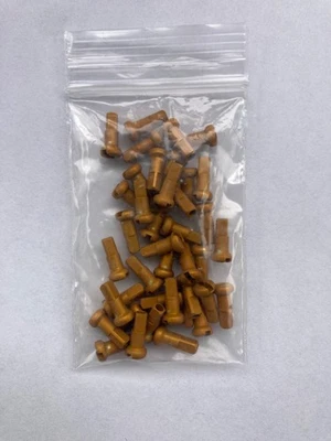 DT Swiss Standard Aluminum Alloy Spoke Nipples 2.0 x 12mm Gold - Image 1 of 3
