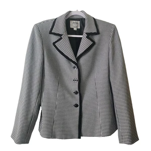 Le Suit Damen Hahnentritt Anzug Sakko Blazer Schwarz Weiß Business Büro Gr. 12 - Bild 1 von 7