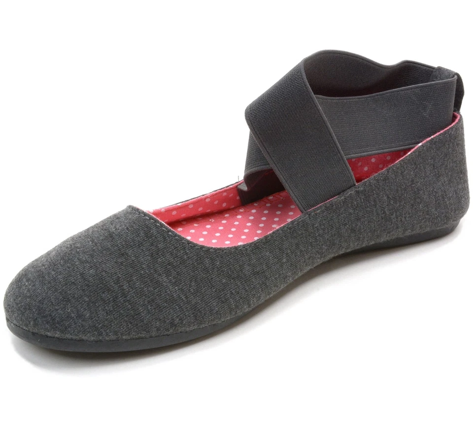 Zapatos planos de ballet Alpine Swiss Peony para mujer correa elástica al tobillo planos redondos Foto 1 de 4