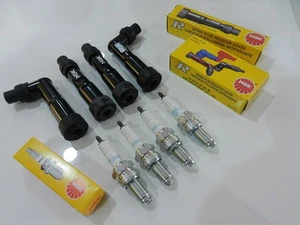 Honda CB 350 400 F Four Zündkerzen NGK DR8ES + Zündkerzenstecker spark plugs - Picture 1 of 1