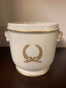 CACHE POT STYLE EMPIRE AVEC COURONNE DE LAURIER PORCELAINE DE PARIS - Bild 1 von 8